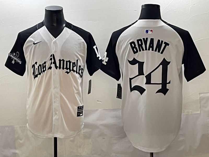 Men 2025 Los Angeles Dodgers #24 Bryant White black Five generations Joint Name Nike MLB Jersey style 5266->los angeles dodgers->MLB Jersey